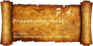 Praunstorfer Antal névjegykártya